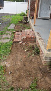 before a new patio install